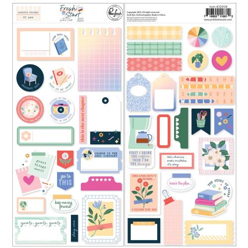 Pinkfresh Studio Fresh Start Cardstock Stickers by Kaitlin Sheaffer (320126) - Postage as per Actual