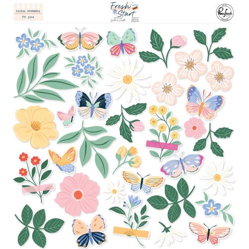 Pinkfresh Studio Fresh Start Floral Ephemera (35pcs) by Kaitlin Sheaffer (320326)