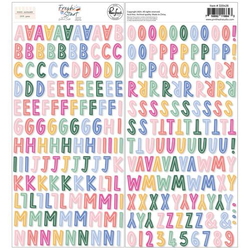 Pinkfresh Studio Fresh Start Puffy Alpha Stickers by Kaitlin Sheaffer (320426) - Postage as per Actual