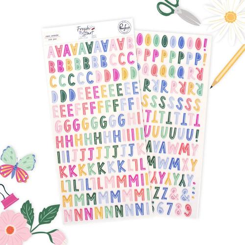 Pinkfresh Studio Fresh Start Puffy Alpha Stickers by Kaitlin Sheaffer (320426) - Postage as per Actual