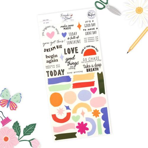 Pinkfresh Studio Fresh Start Rub-ons by Kaitlin Sheaffer (320626) - Postage as per Actual