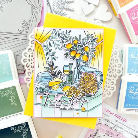 Pinkfresh Studio - Stencil - Citrus Still Life by Inna Moreva (324826)