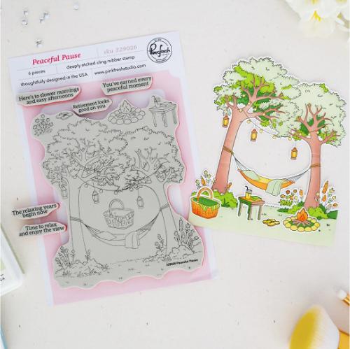 Pinkfresh Studio - Peaceful Pause cling stamp