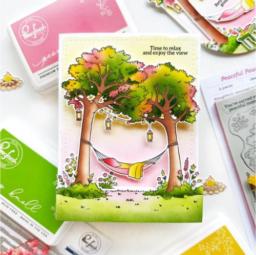 Pinkfresh Studio - Peaceful Pause cling stamp