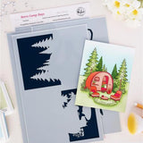 Pinkfresh Studio - Retro Camp Days stencil