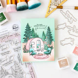 Pinkfresh Studio - Retro Camp Days stencil