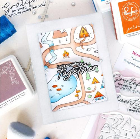 Pinkfresh Studio - Woodland Trails stencil