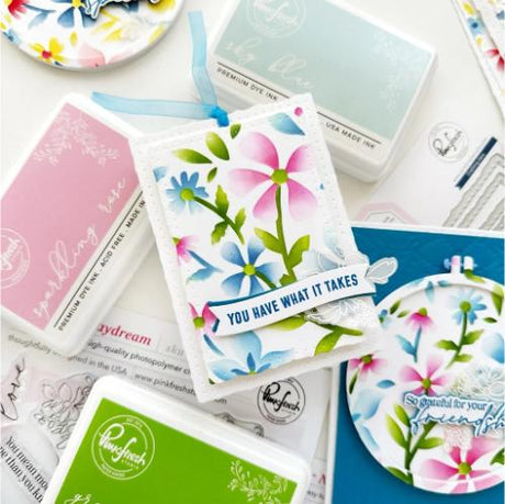 Pinkfresh Studio - Wildflower Notes stencil