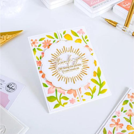 Pinkfresh Studio - Wildflower Notes stencil