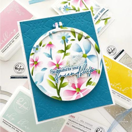 Pinkfresh Studio - Wildflower Notes stencil