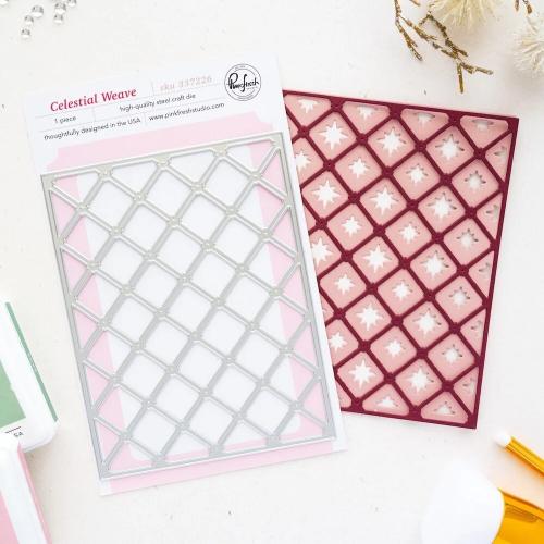 Pinkfresh Studio - Celestial Weave coverplate die