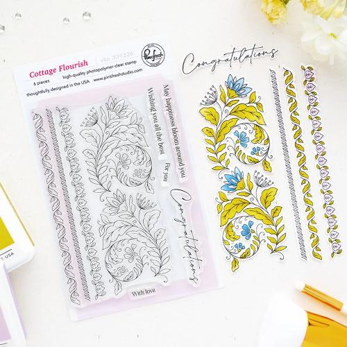 Pinkfresh Studio - Cottage Flourish stamp