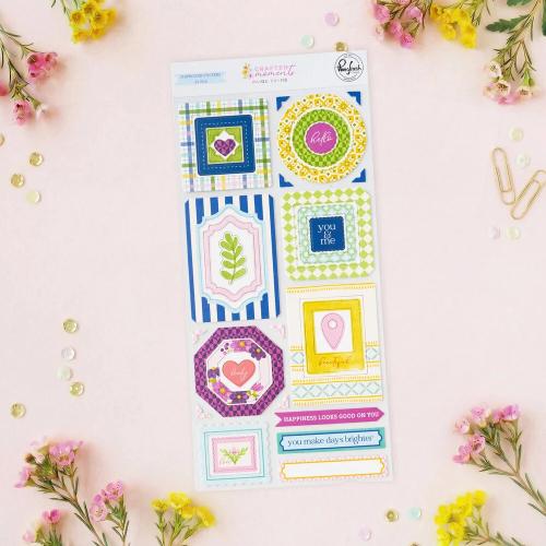 Pinkfresh Studio Crafted Moments Chipboard Stickers by Paige Evans (317926) - Postage as per Actual