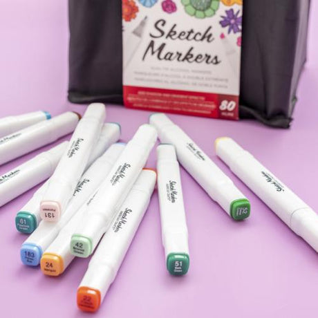 American Crafts Sketch Markers - Dual Tip Alcohol Markers (CYAN)