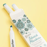American Crafts Sketch Markers - Dual Tip Alcohol Markers (CYAN)