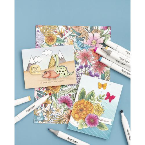 American Crafts Sketch Markers - Dual Tip Alcohol Markers (CYAN)