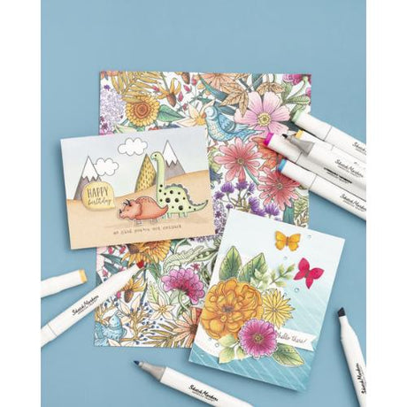 American Crafts Sketch Markers - Dual Tip Alcohol Markers (CYAN)