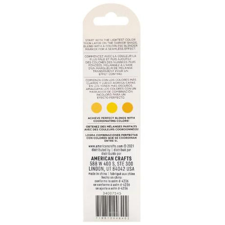 American Crafts Sketch Markers - Dual Tip Alcohol Markers (YELLOW)