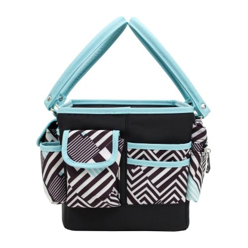 Everything Mary Deluxe Store & Tote Craft Organizer, Teal Geometric - Postage as per Actual