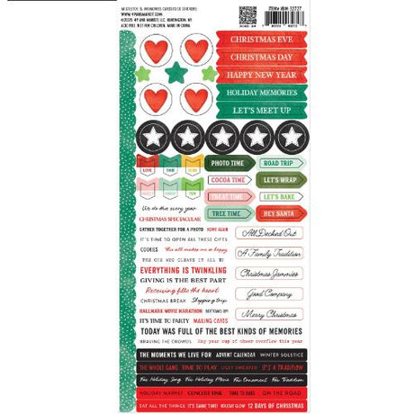 49 And Market Cardstock Stickers- Mistletoe And Memories - Postage as per Actual