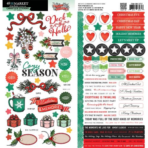 49 And Market Cardstock Stickers- Mistletoe And Memories - Postage as per Actual