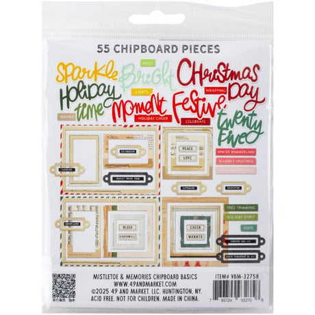 49 And Market Chipboard Set-Basics - Mistletoe And Memories