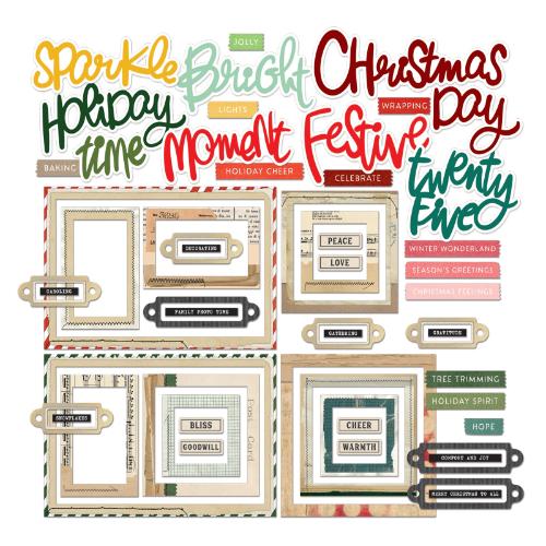 49 And Market Chipboard Set-Basics - Mistletoe And Memories