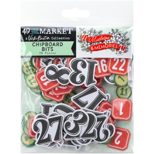 49 And Market Chipboard Set-Bits - Mistletoe And Memories