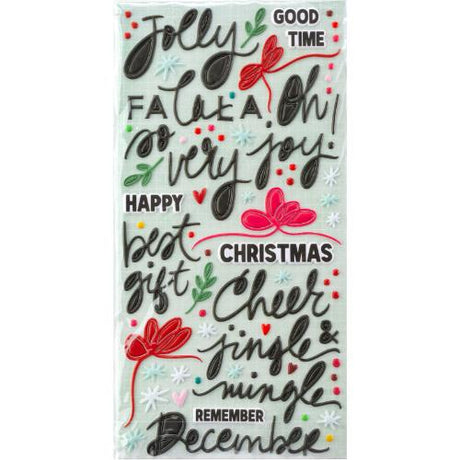 49 And Market Puffy Stickers - Mistletoe And Memories - Postage as per Actual