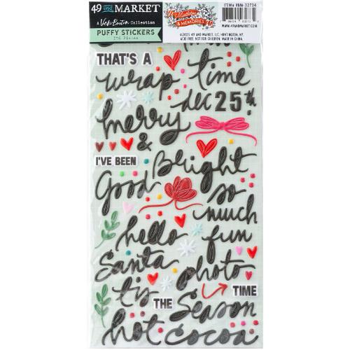 49 And Market Puffy Stickers - Mistletoe And Memories - Postage as per Actual