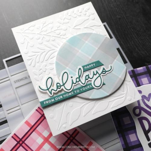 Concord & 9th - Layered Plaid Stencil Pack (4 qty; 6 x 6)