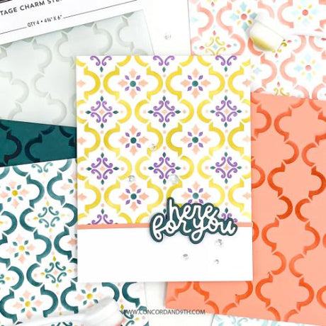 Concord & 9th - Cottage Charm Stencil Pack (4 qty; 4.75 x 6)
