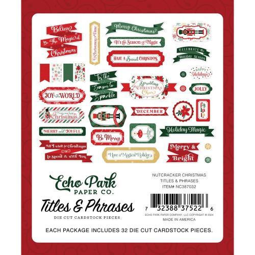 Echo Park Nutcracker Christmas Titles & Phrases (NC387032)