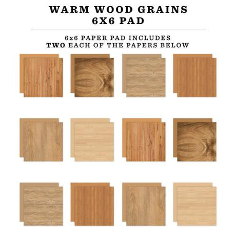 Echo Park Warm Wood Grains 6x6 Inch Paper Pad (WWG390023)