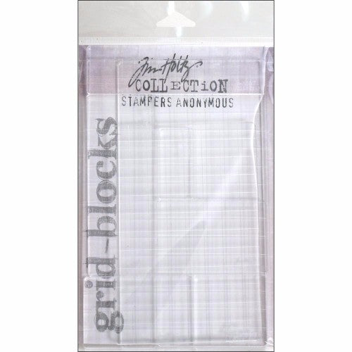 Tim Holtz Acrylic Stamping Grid Blocks 9/Pkg