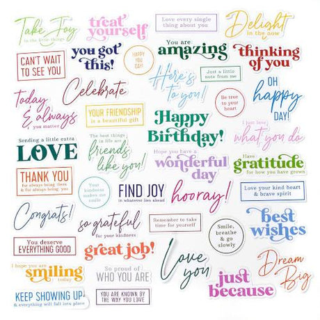 Pink Fresh Studio - Rainbow Sentiments 41pc #149022