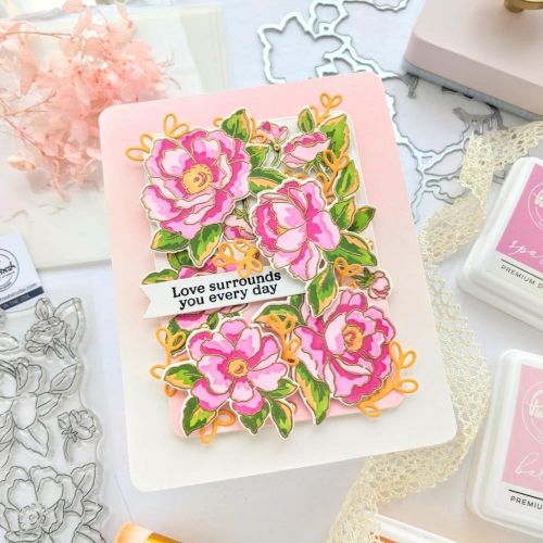 Pinkfresh Studio - Peony Fantasy stamp