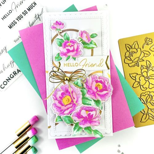 Pinkfresh Studio - Peony Fantasy hot foil