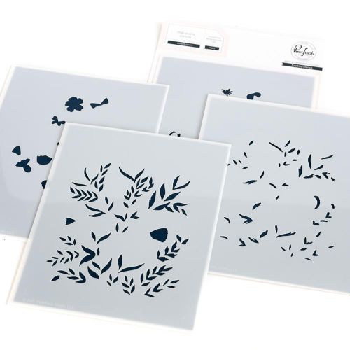 Pinkfresh Studio - Butterfly Garden stencil