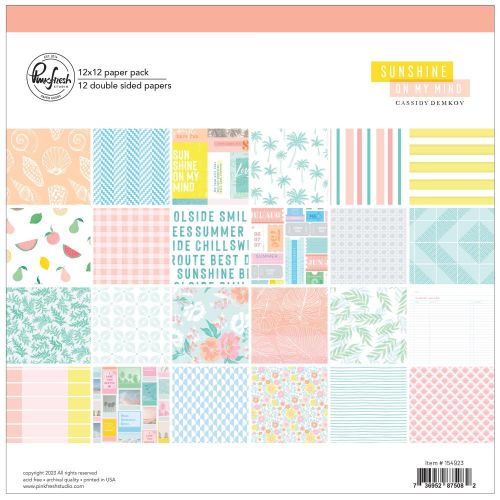 Pinkfresh Studio - Sunshine on my Mind: 12 x 12 Paper Pack - Postage as per Actual