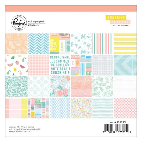 Pinkfresh Studio - Sunshine on my Mind: 6 x 6 paper pack