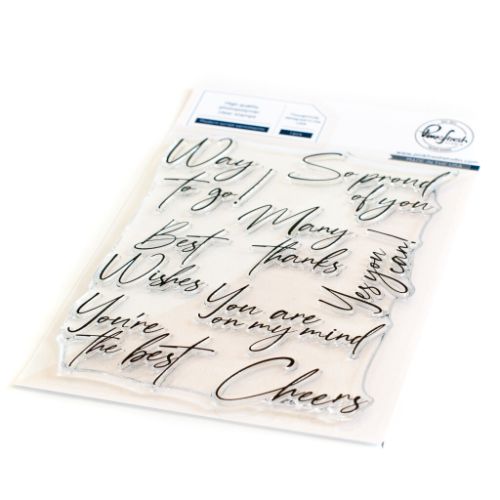 Pinkfresh Studio - Modern Script Sentiments stamp