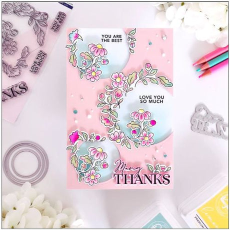 Pinkfresh Studio - Arch Florals stamp