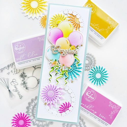 Pinkfresh Studio - Ribbons & Balloons stamp