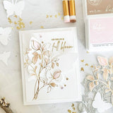 Pinkfresh Studio - Delicate Rosebuds hot foil