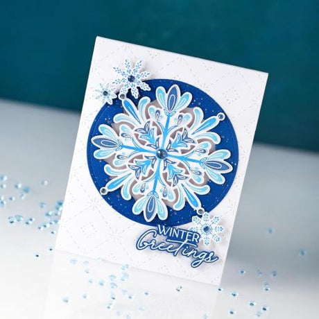 Pinkfresh Studio - Folk Snowflake stamp