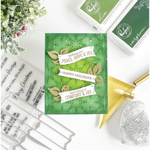 Pinkfresh Studio - Basic Banners: Christmas stamp