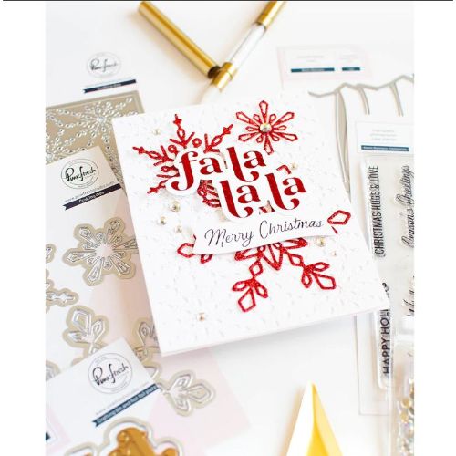 Pinkfresh Studio - Fa La La La hot foil and die