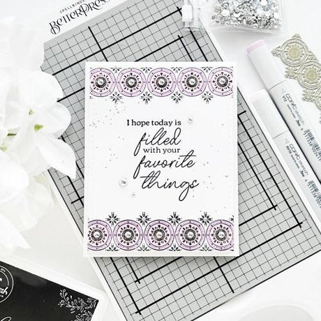 Pinkfresh Studio - Medallion Border press plate