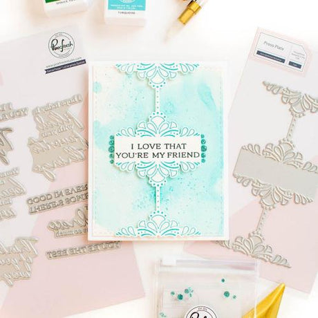 Pinkfresh Studio - Deco Sentiment Backdrop press plate